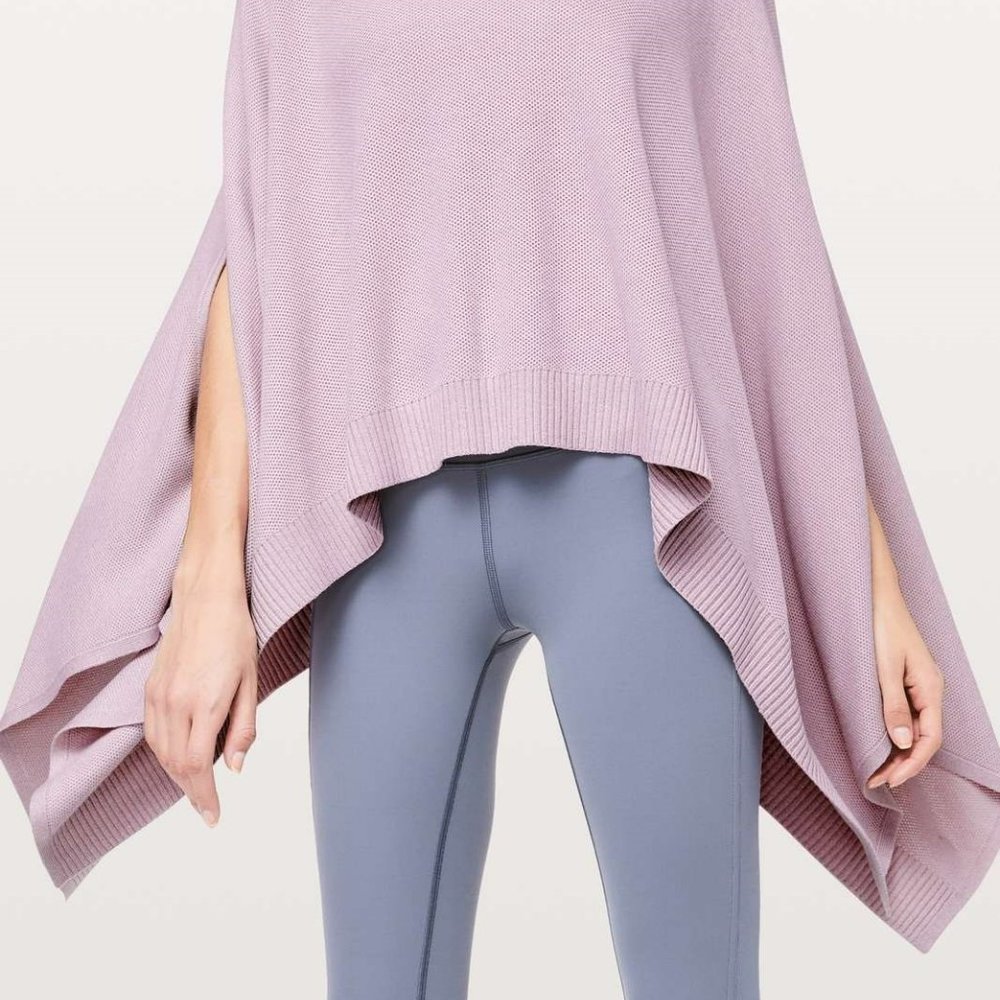 Lululemon Lilac Pink Forward Flow Sweater Poncho One Size - Picture 16 of 16